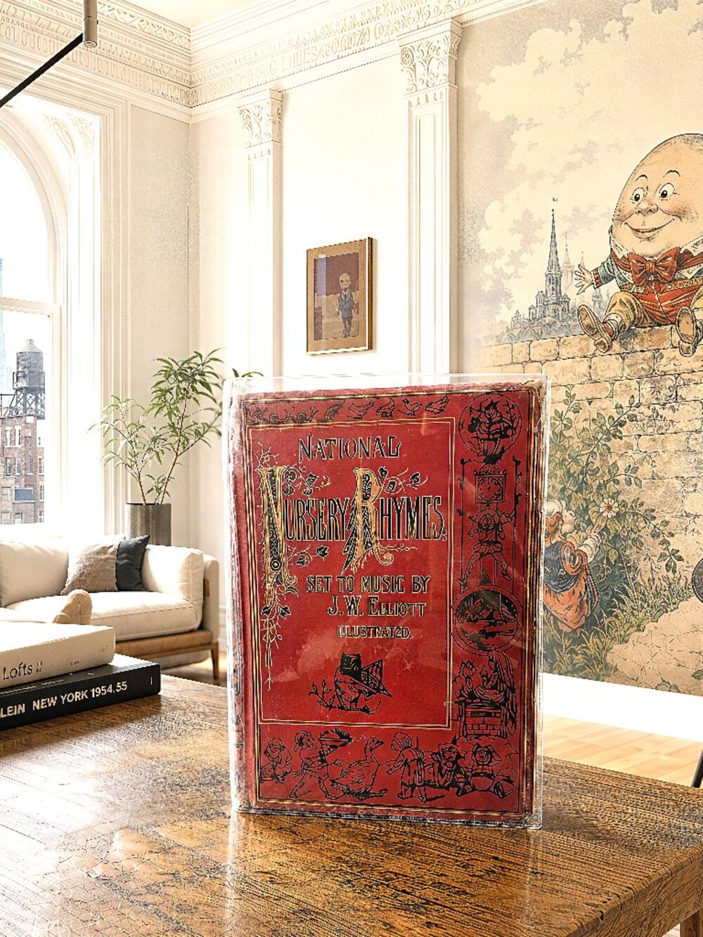 Antique 1877 National Nursery Rhymes J.W. Elliott Illustrated Music Book